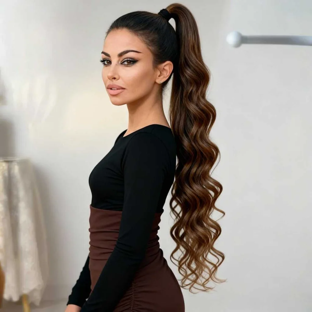Extensie Coada de Cal cu clamă, ondulată, 60 cm - imagine 9