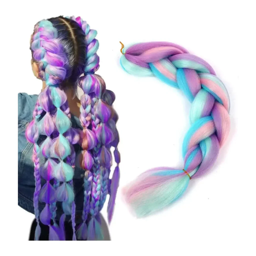 Extensie Colorata Impletita, Curcubeu - imagine 3