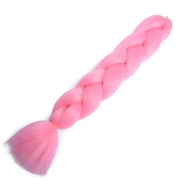 Extensie Colorata Impletita, Roz - imagine 2