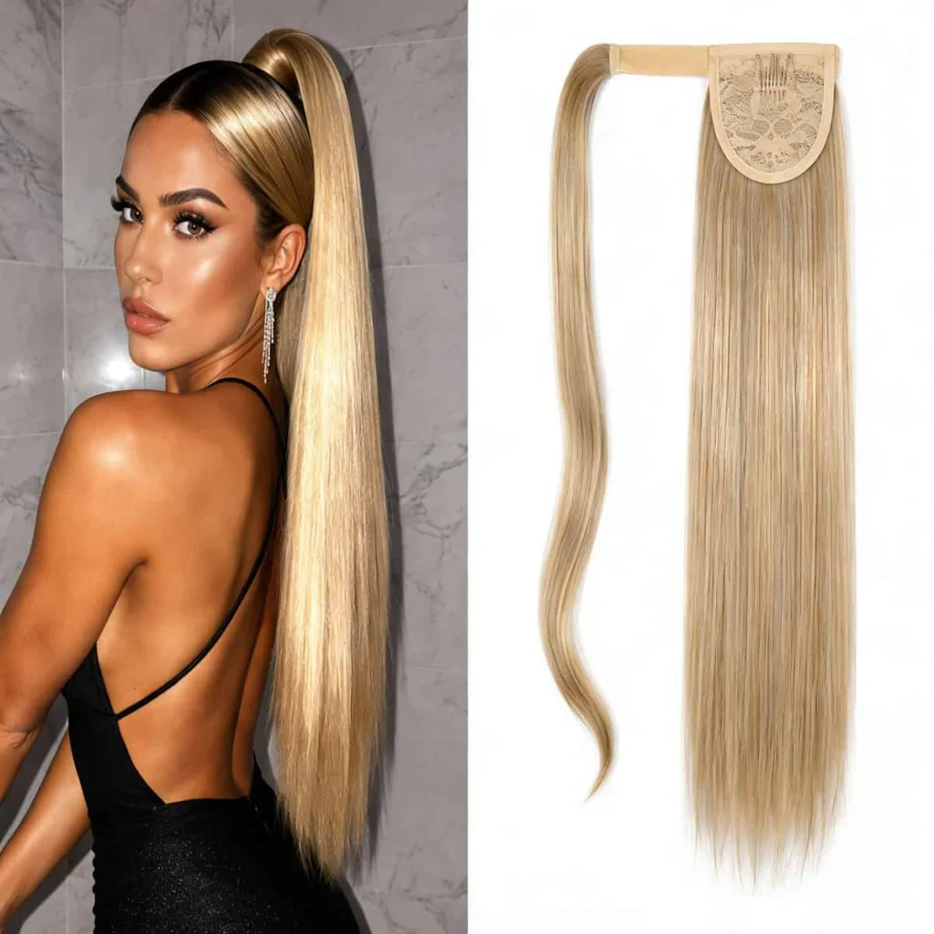 Extensie coadă de cal, dreaptă, 60 cm - imagine 2