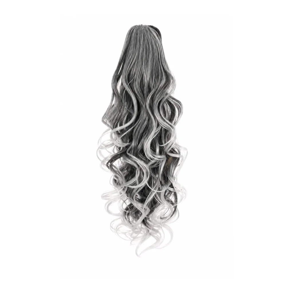 Extensie coadă de cal wavy, Silver Moon Ombre