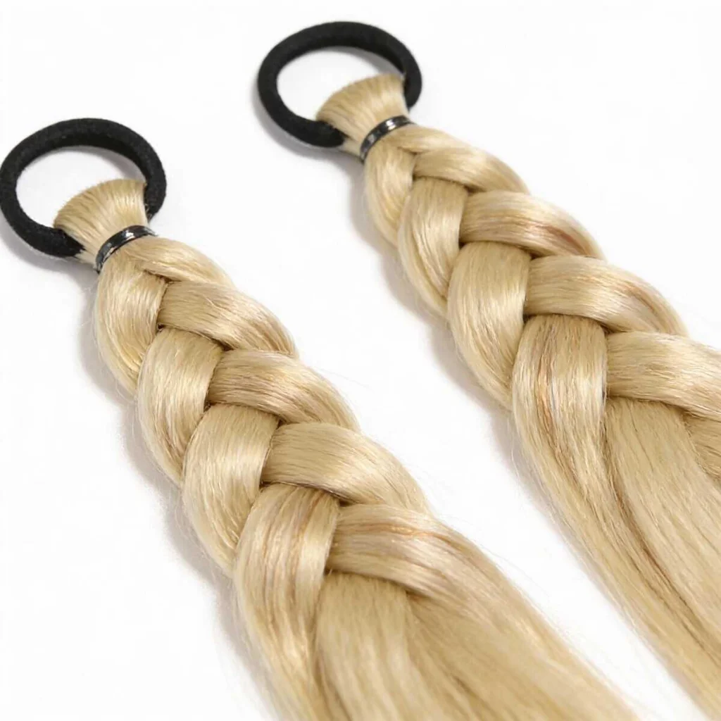 Extensie codițe împletite, blond - imagine 3