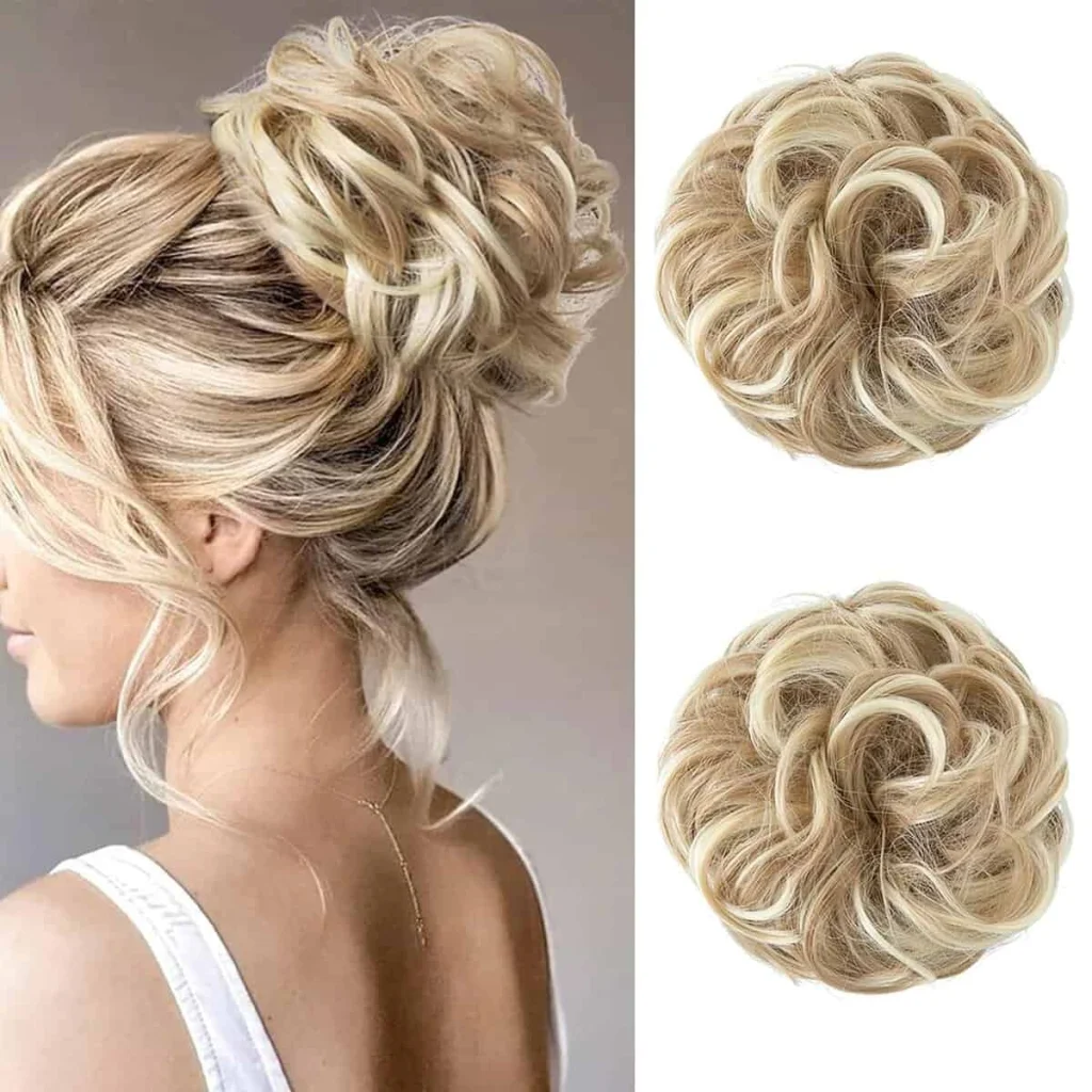 Extensie de par sintetica, Dark Blonde, Stil 4 - imagine 3