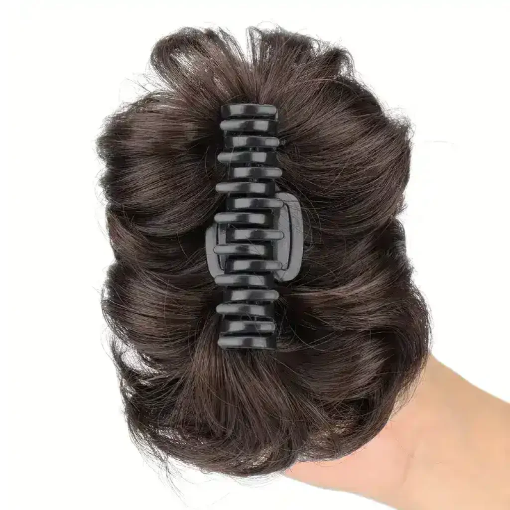 Extensie de par sintetica, Dark Brown, Stil 3 - imagine 3