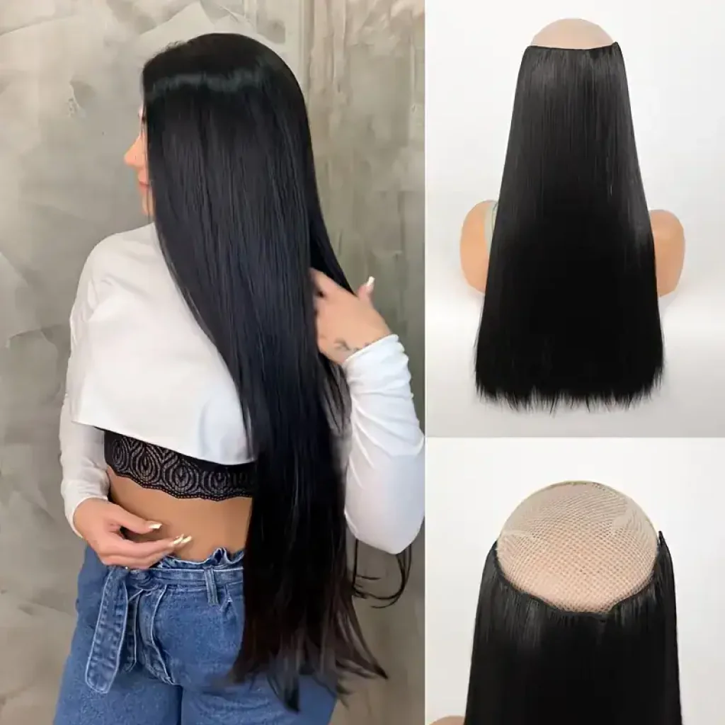 Extensii Clip In, din par natural negru , de calitate superioara - imagine 2