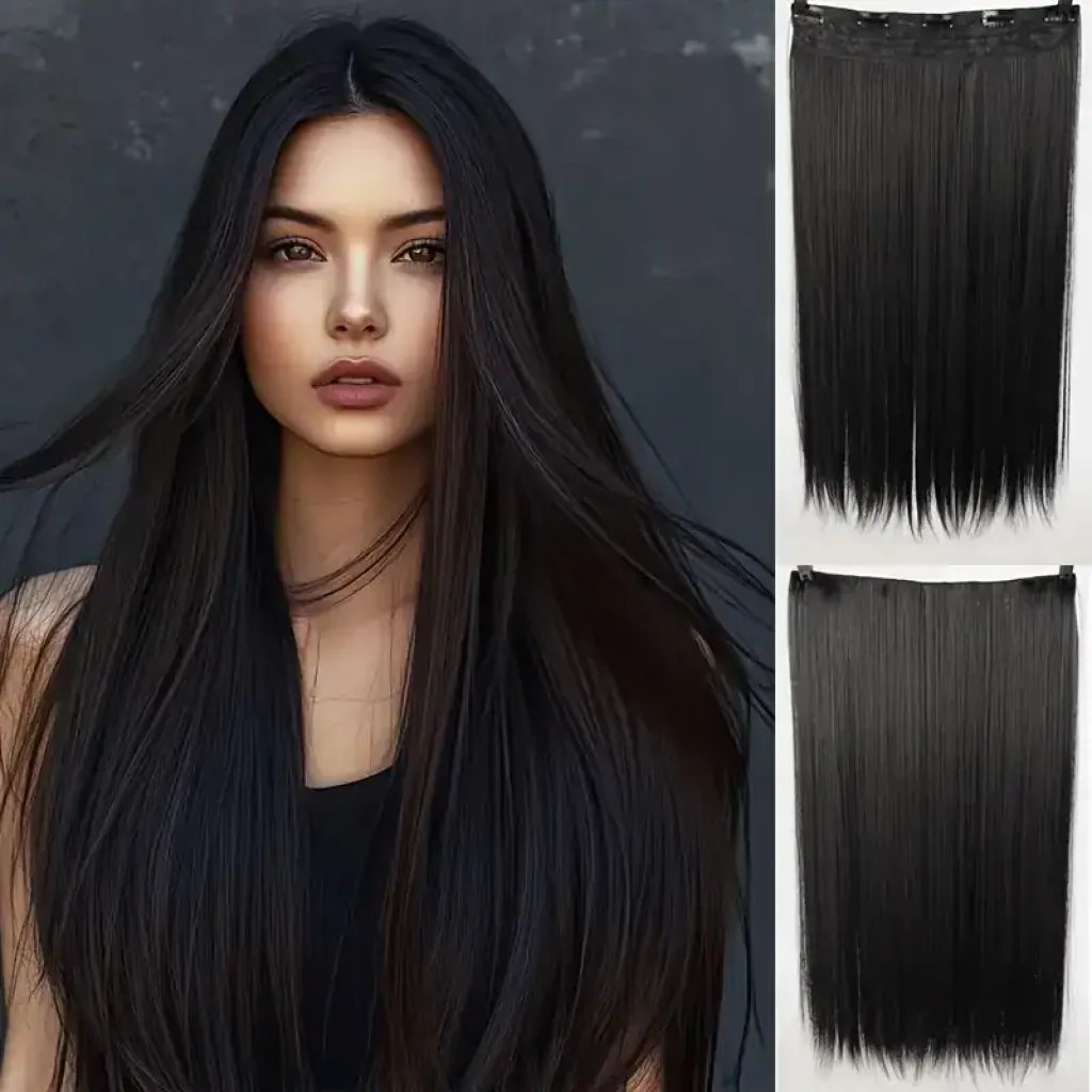 Extensii Clip In, din par natural negru , de calitate superioara