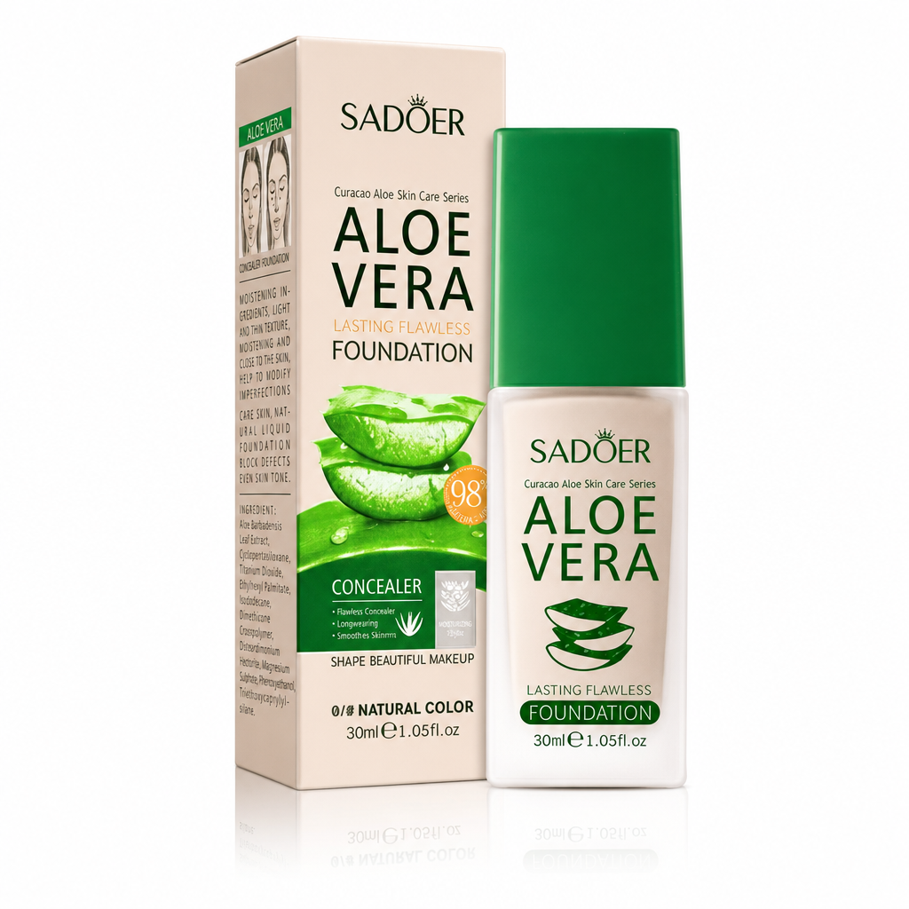 Fond de ten lichid cu aloe vera, Sadoer, 30 ml - imagine 2