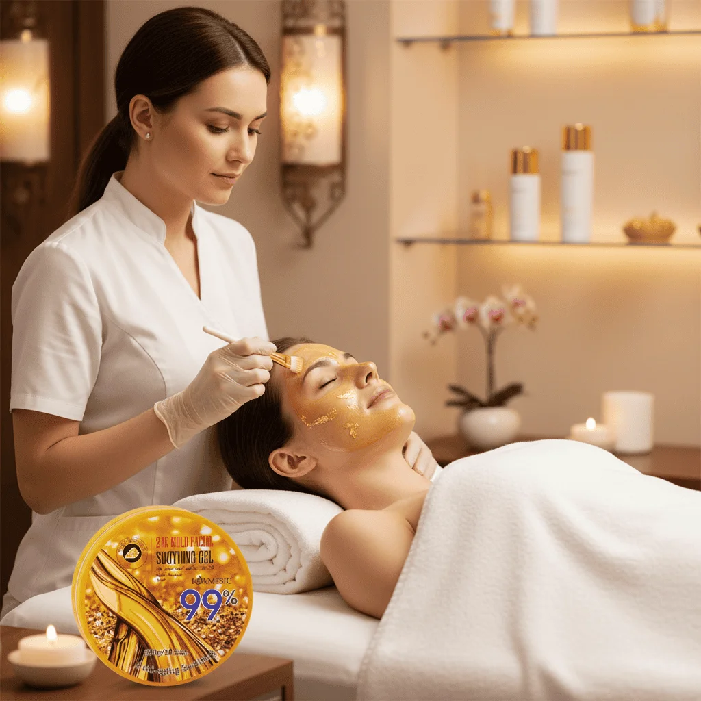 Gel calmant cu aur 24K, Kormesic, 300 g - imagine 2