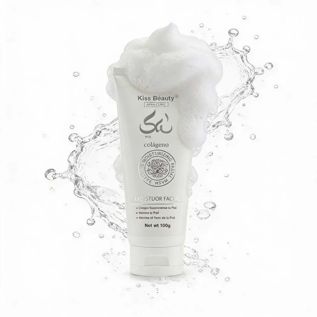 Gel de curățare facială cu colagen, Kiss Beauty, 100g - imagine 2
