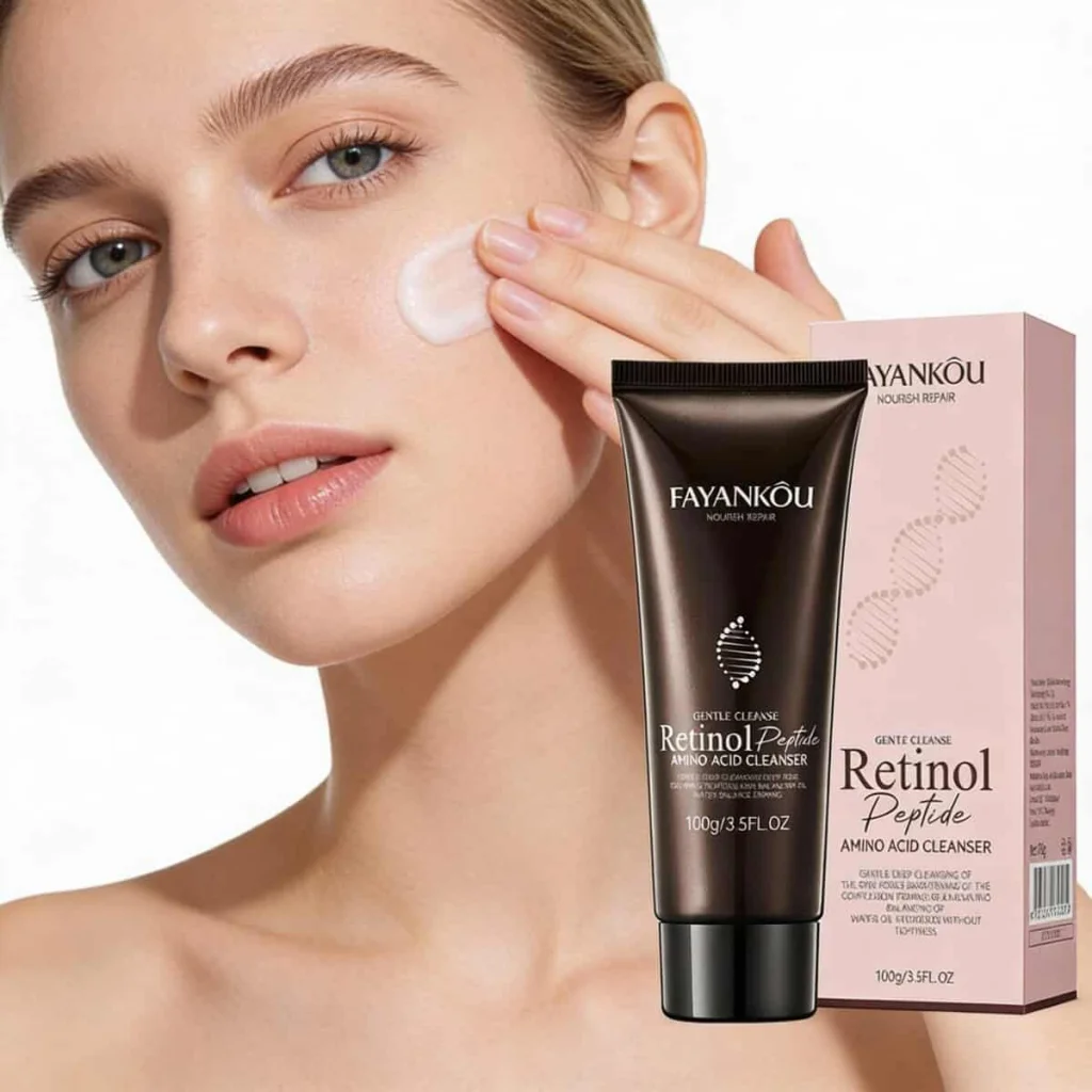 Gel de curățare facială cu retinol și peptide, Fayankou, 100 g - imagine 4
