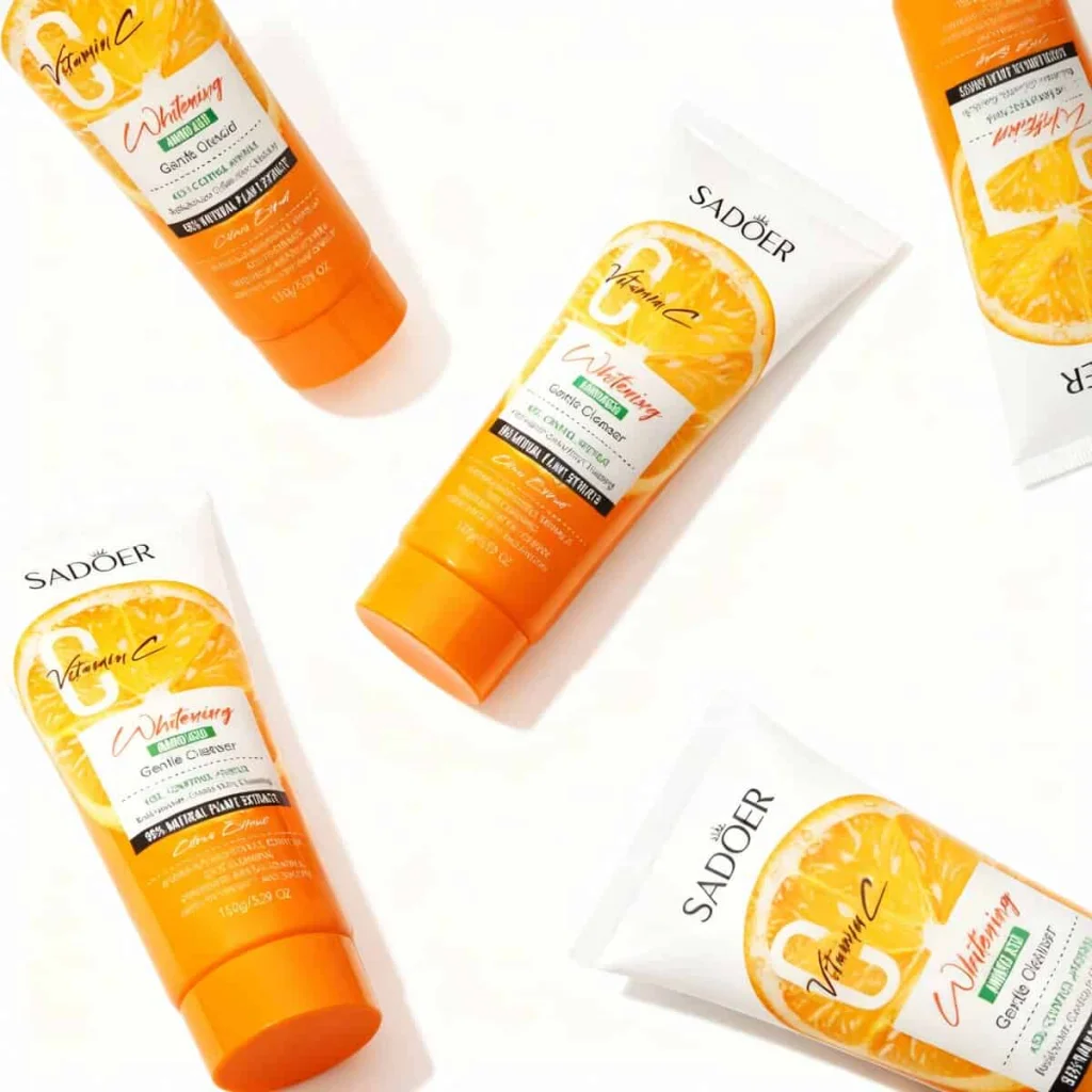 Gel de curățare facială cu vitamina C și aminoacizi, Sadoer, 150 g - imagine 3