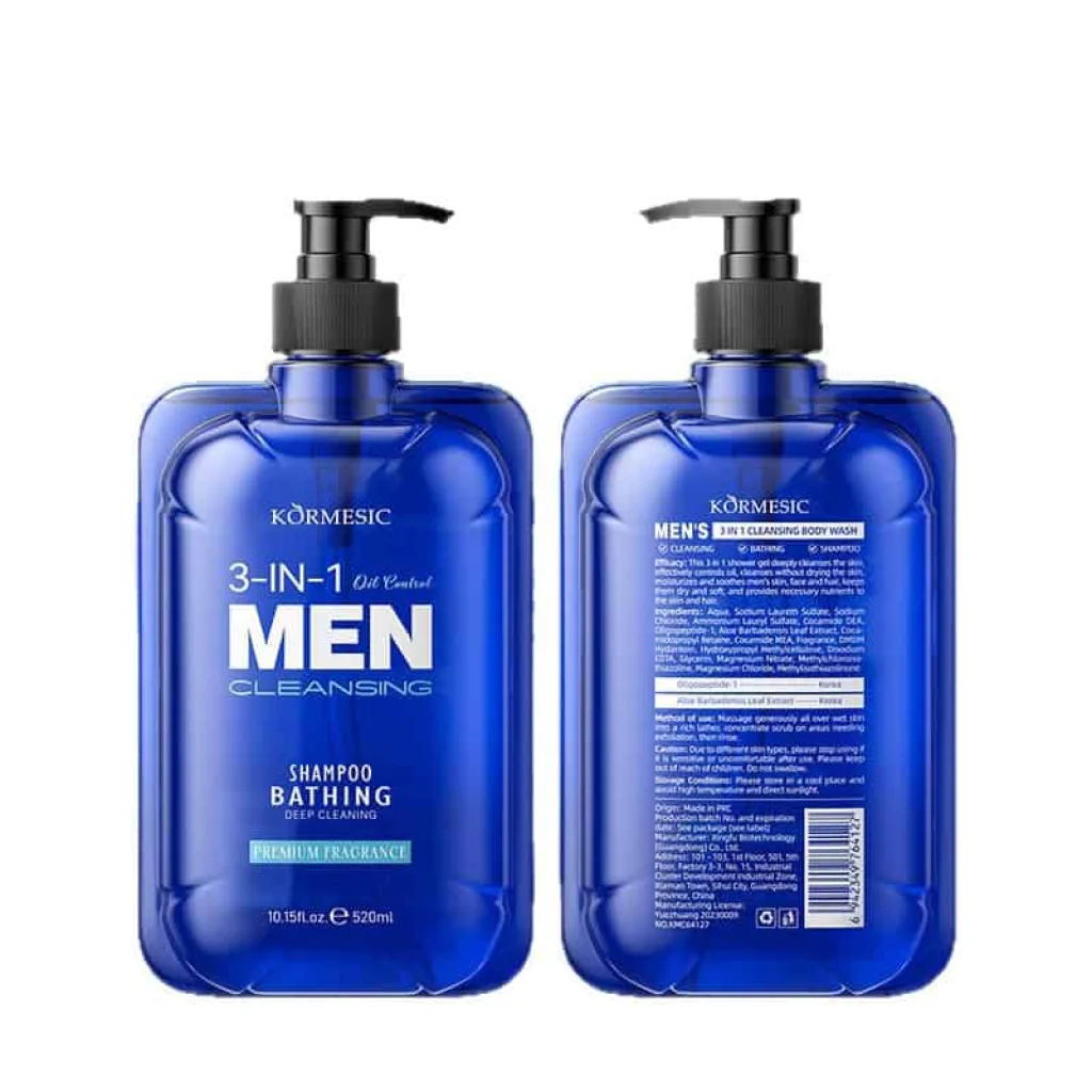Gel de duș 3 în 1 pentru bărbați, Kormesic, 520 ml