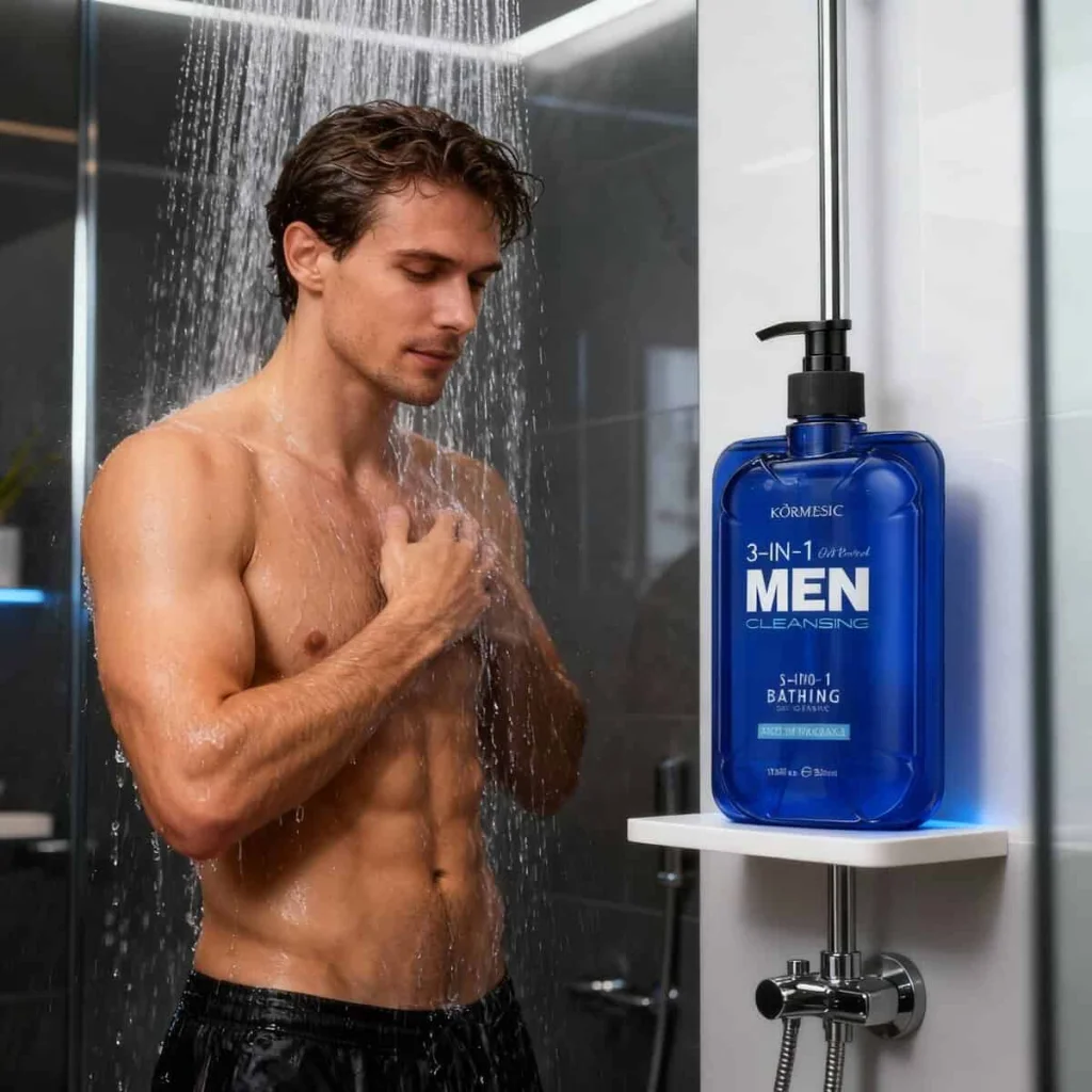 Gel de duș 3 în 1 pentru bărbați, Kormesic, 520 ml - imagine 2