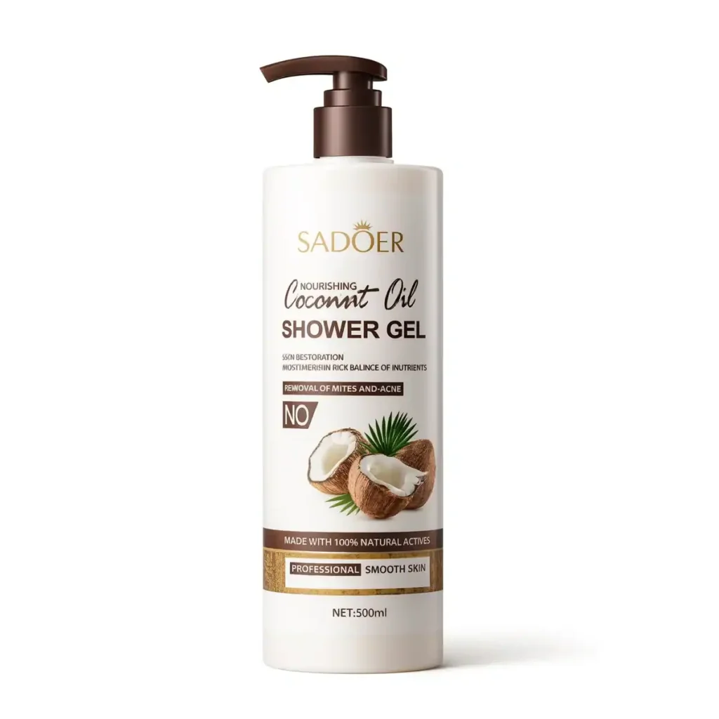 Gel de duș cu ulei de cocos pentru hidratare și prospețime, 500ml