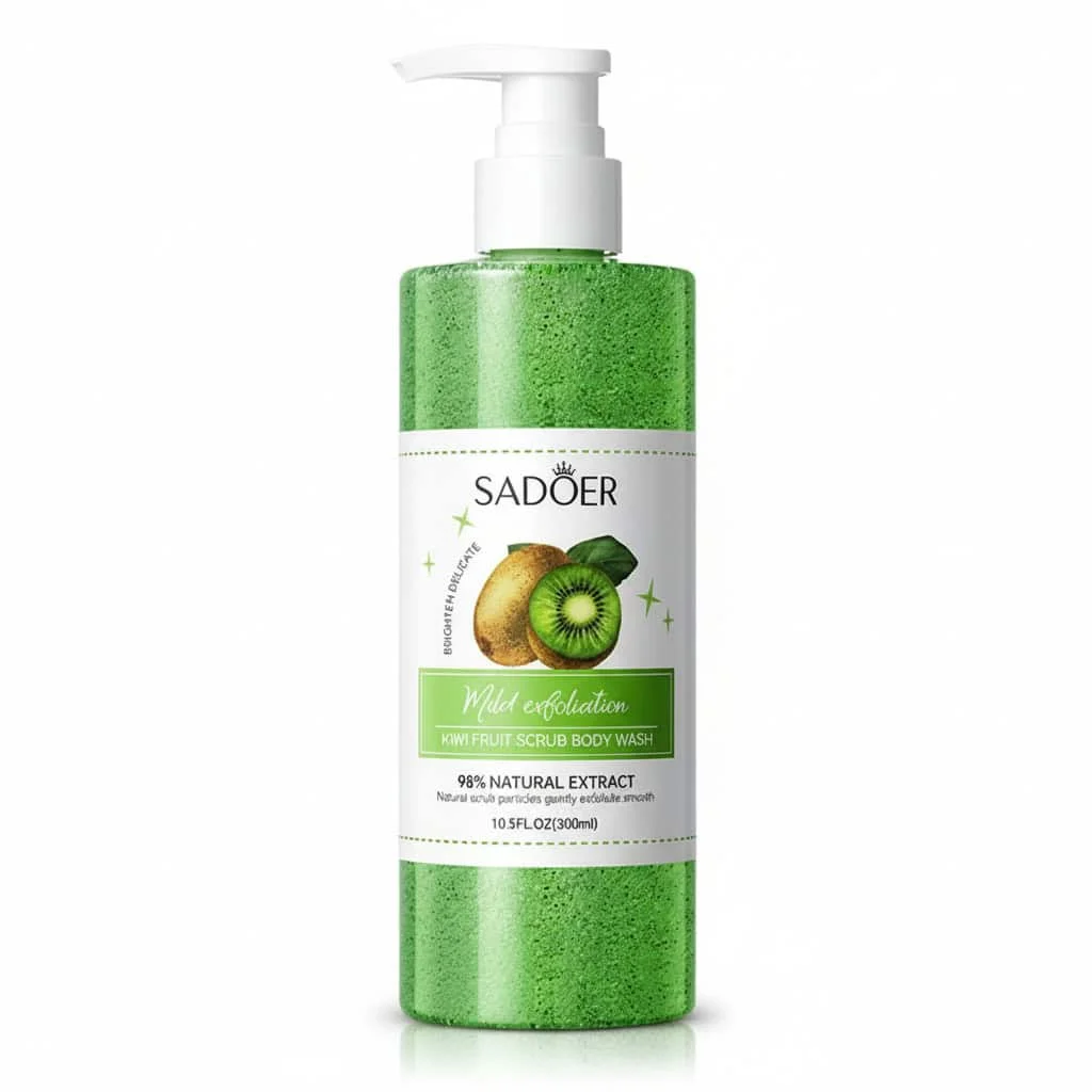 Gel de duș exfoliant cu Kiwi, Sadoer, 300 ml