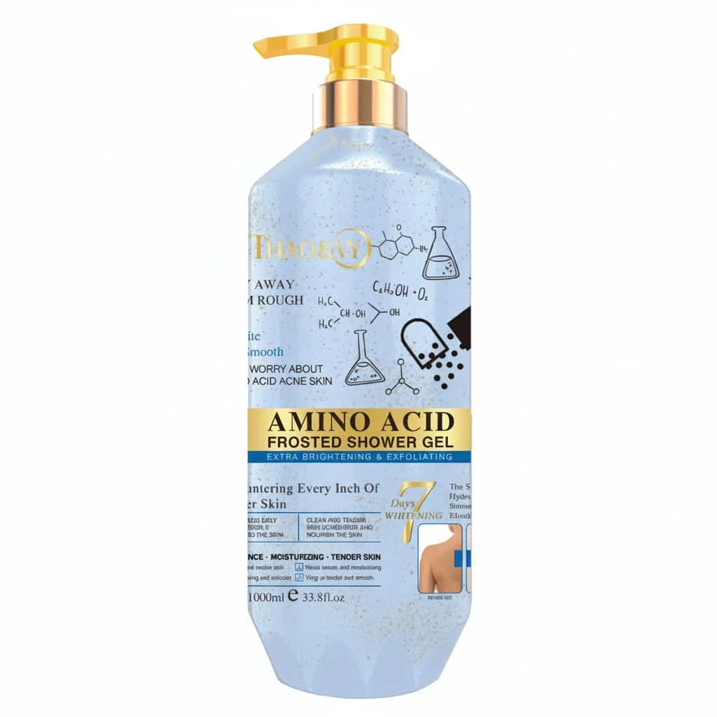 Gel de duș exfoliant cu amino acid, Thao & Vy, 1000 ml