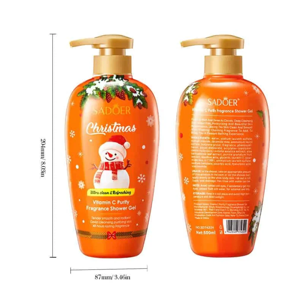 Gel de duș parfumat cu Vitamina C, Ediție de Crăciun, 500ml - imagine 3