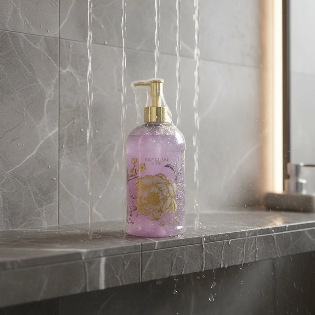 Gel de duș parfumat cu efect stălucitor, liliac, Fabolai, 500 ml - imagine 3