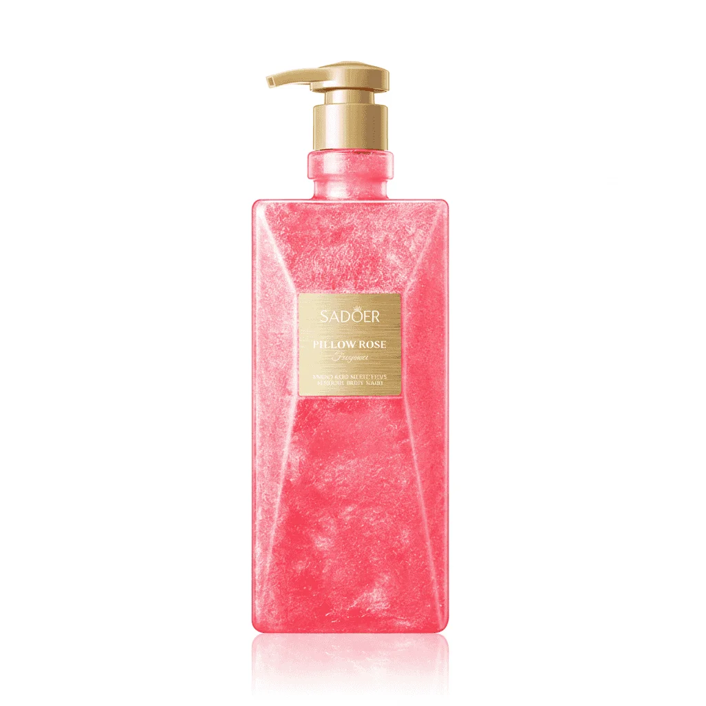 Gel de dus, pillow rose, cu sclipici, 500ml