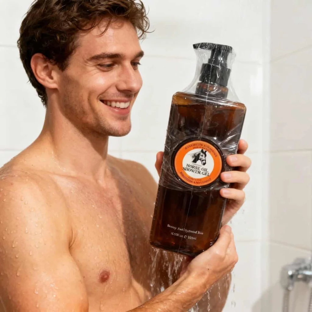 Gel de duș premium cu ulei de cal, 500ml - imagine 3