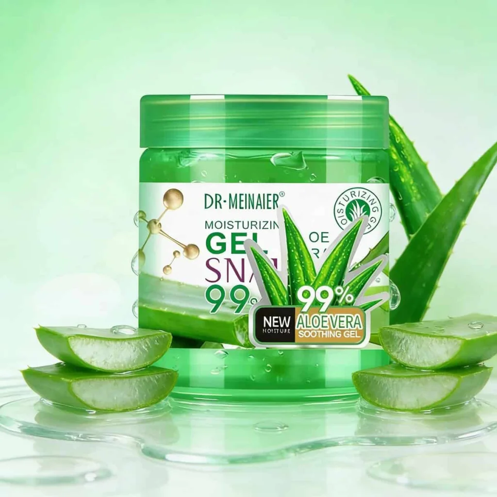 Gel de față cu extract de aloe vera si melc, Dr. Meinaier, 150 ml - imagine 3