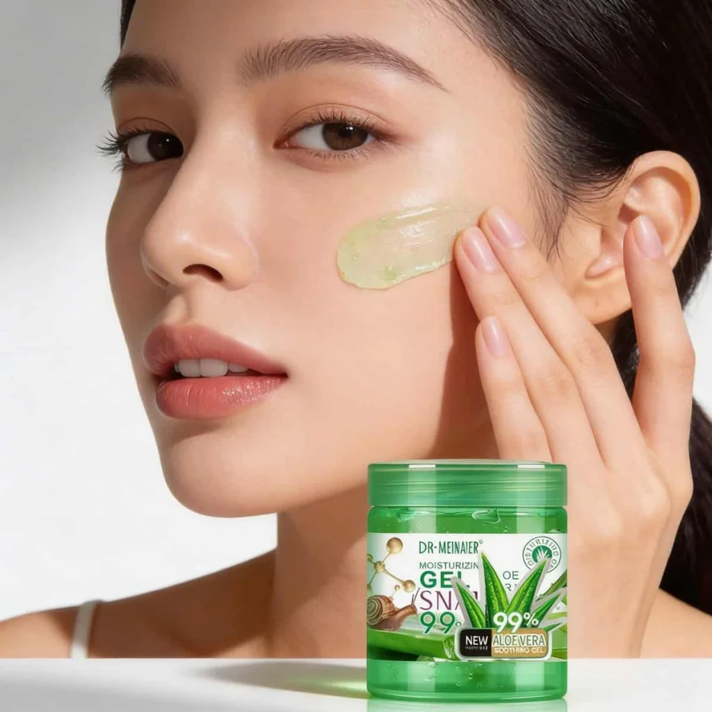 Gel de față cu extract de aloe vera si melc, Dr. Meinaier, 150 ml - imagine 2