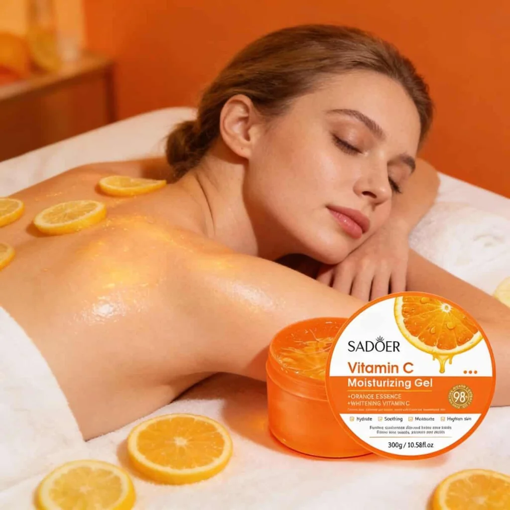 Gel hidratant de corp cu Vitamina C, Sadoer, 300 g - imagine 2