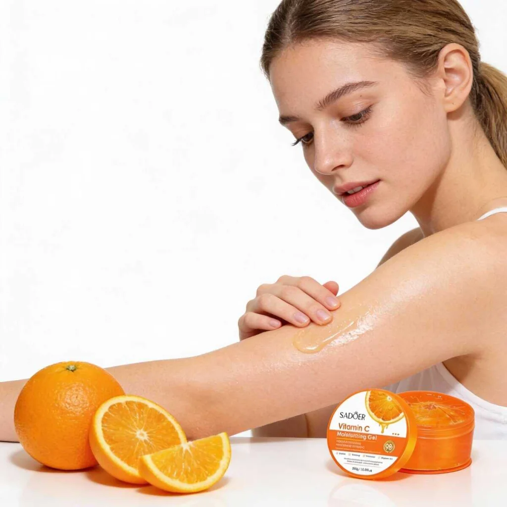Gel hidratant de corp cu Vitamina C, Sadoer, 300 g - imagine 4