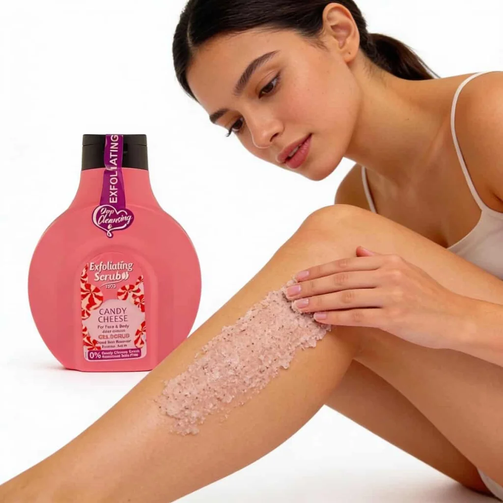 Gel scrub exfoliant cu aroma Candy Cheese, Wokali, cantitate 500 ml - imagine 3
