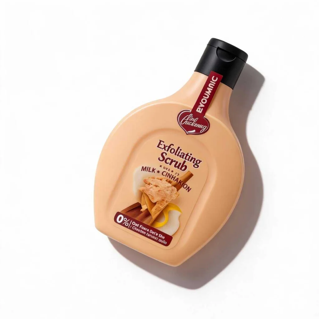 Gel scrub exfoliant cu aroma Milk Cinnamon, Wokali, cantitate 500 ml - imagine 2
