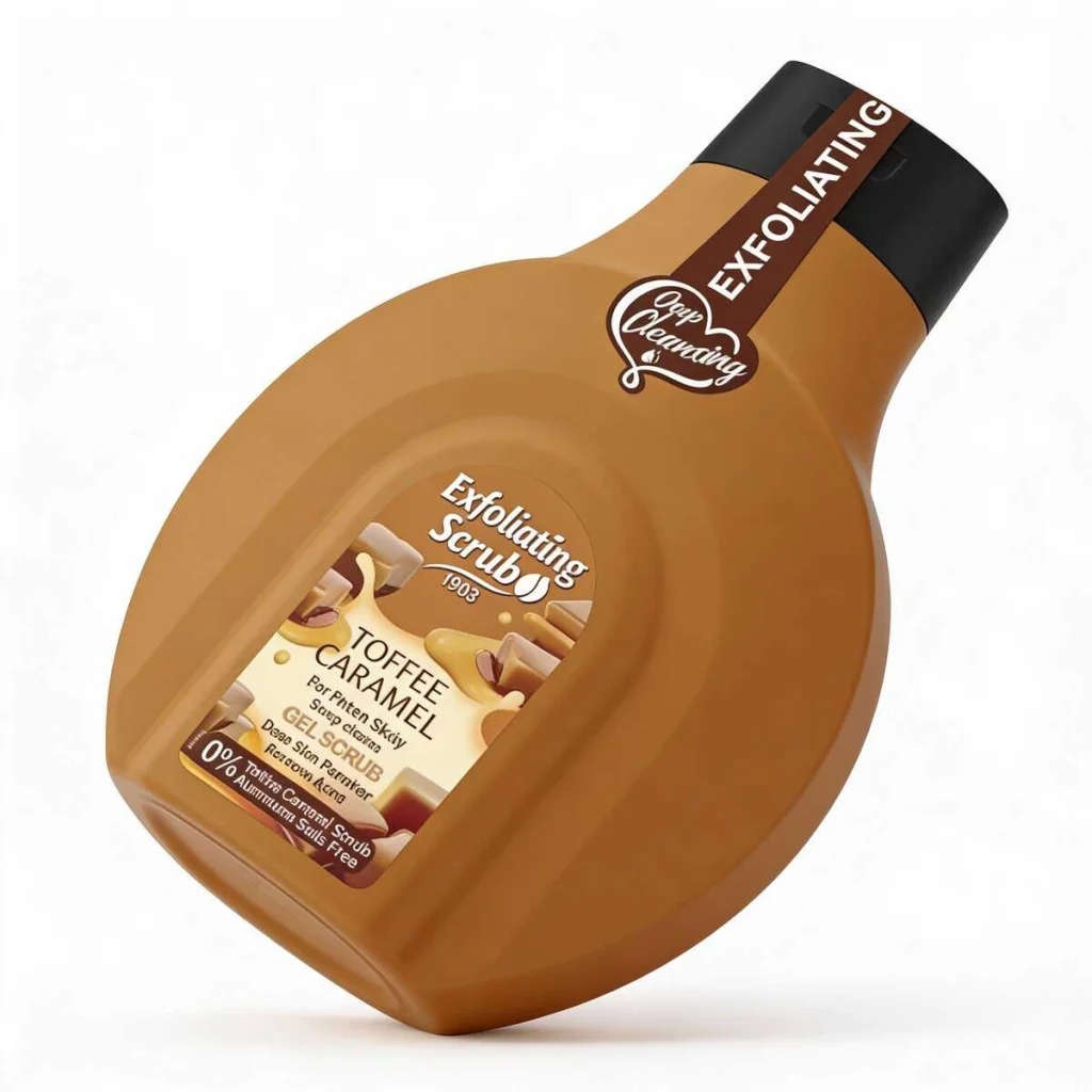 Gel scrub exfoliant cu aroma Toffe Caramel, Wokali, cantitate 500 ml - imagine 2