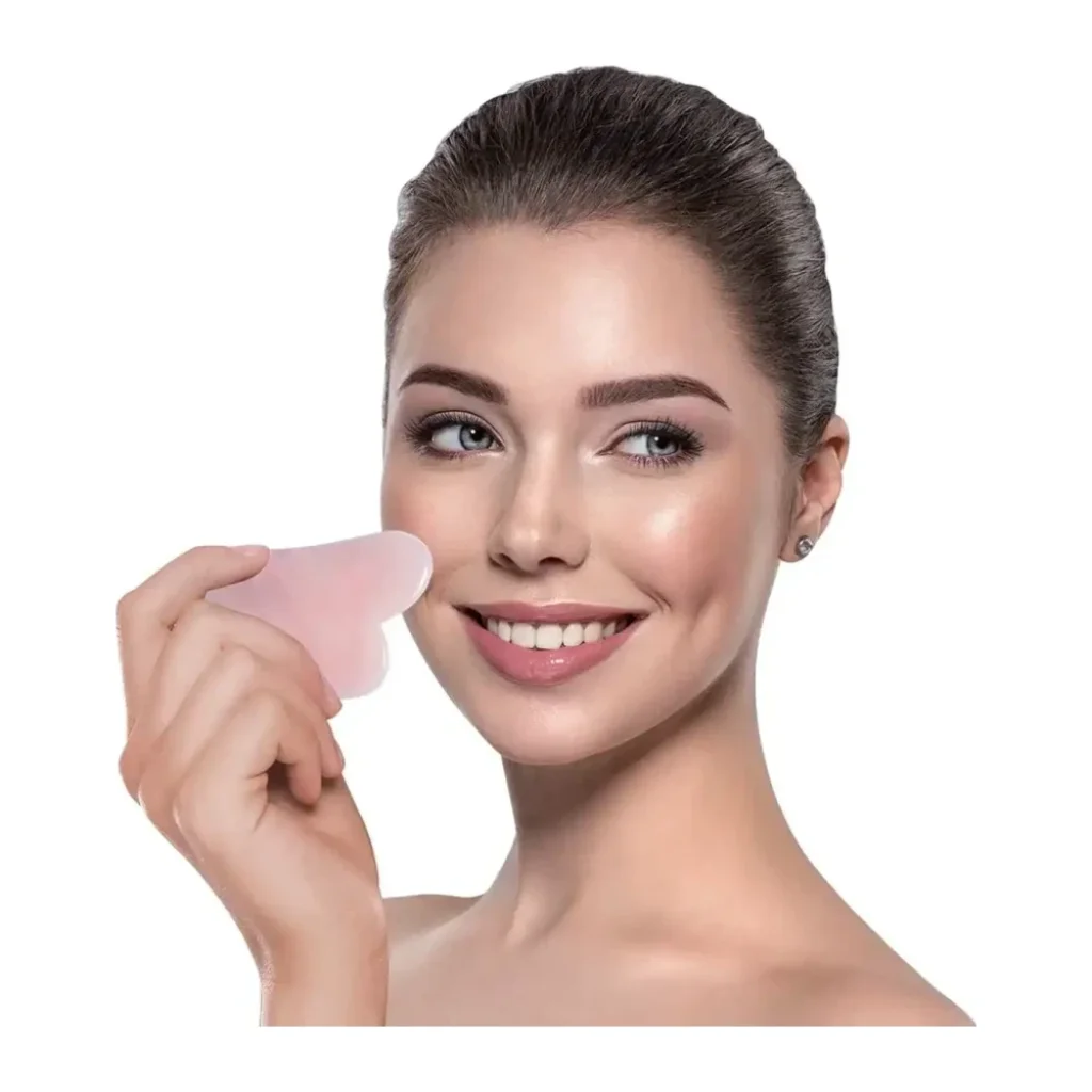 Gua Sha Quartz Roz - imagine 2
