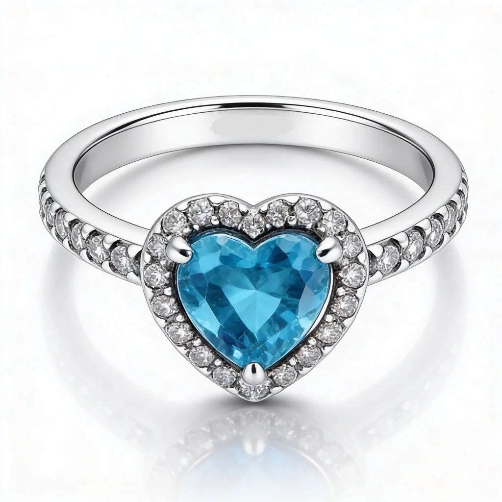 Inel Blue Heart - imagine 2