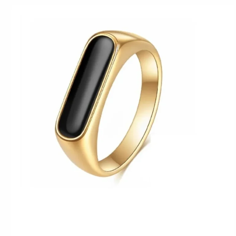 Inel, Design Clasic, Auriu/Negru
