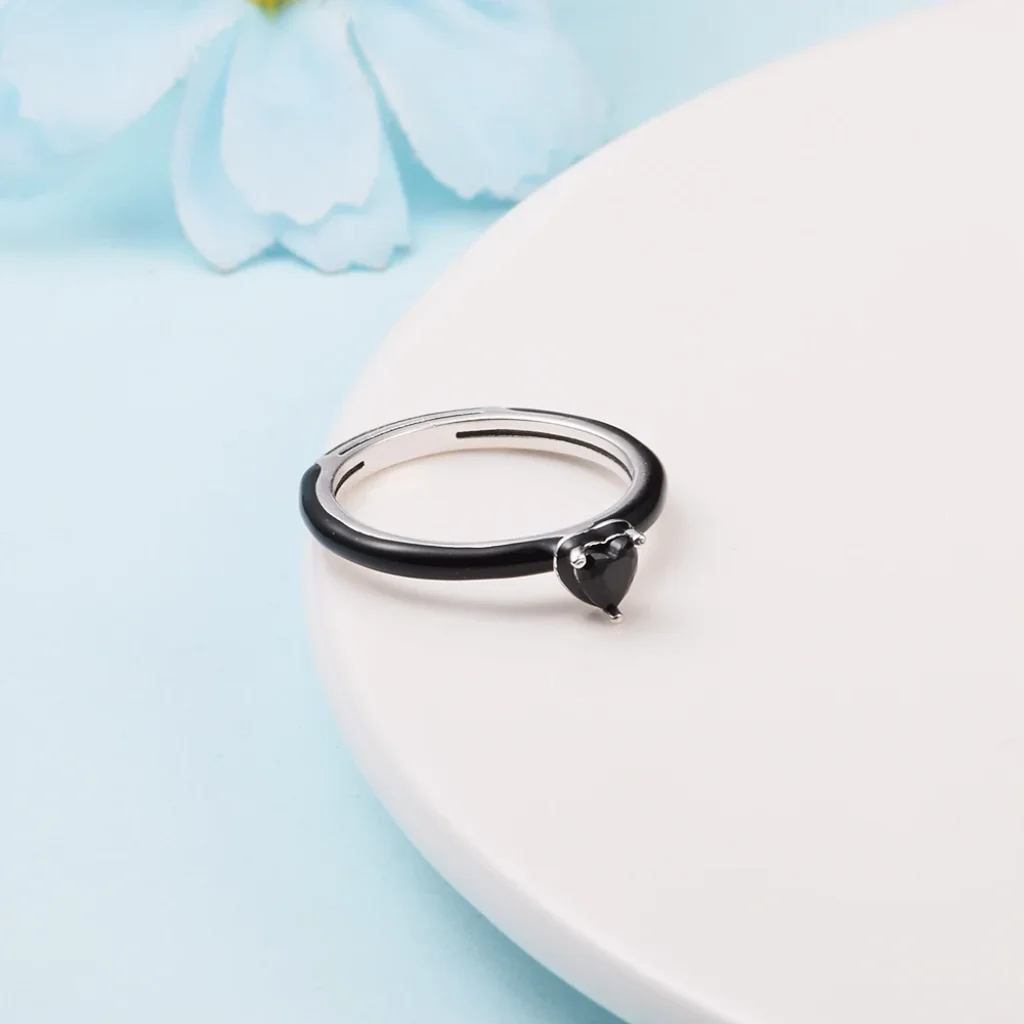 Inel Noir Passion cu detalii elegante - imagine 2