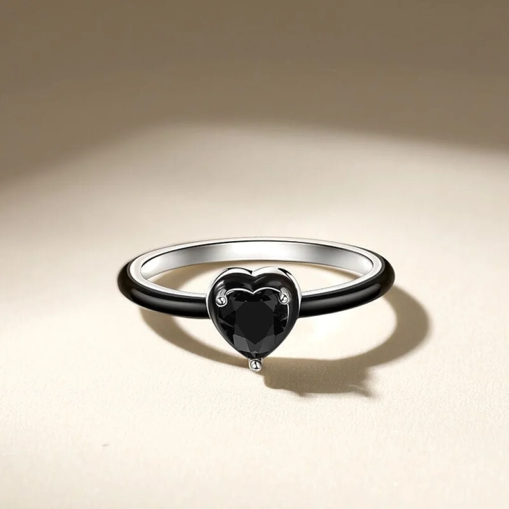 Inel Noir Passion cu detalii elegante - imagine 3