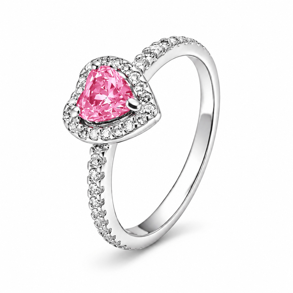 Inel Pink Heart