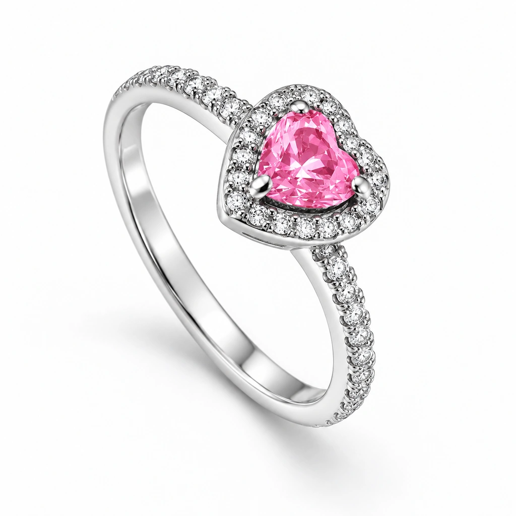 Inel Pink Heart - imagine 2