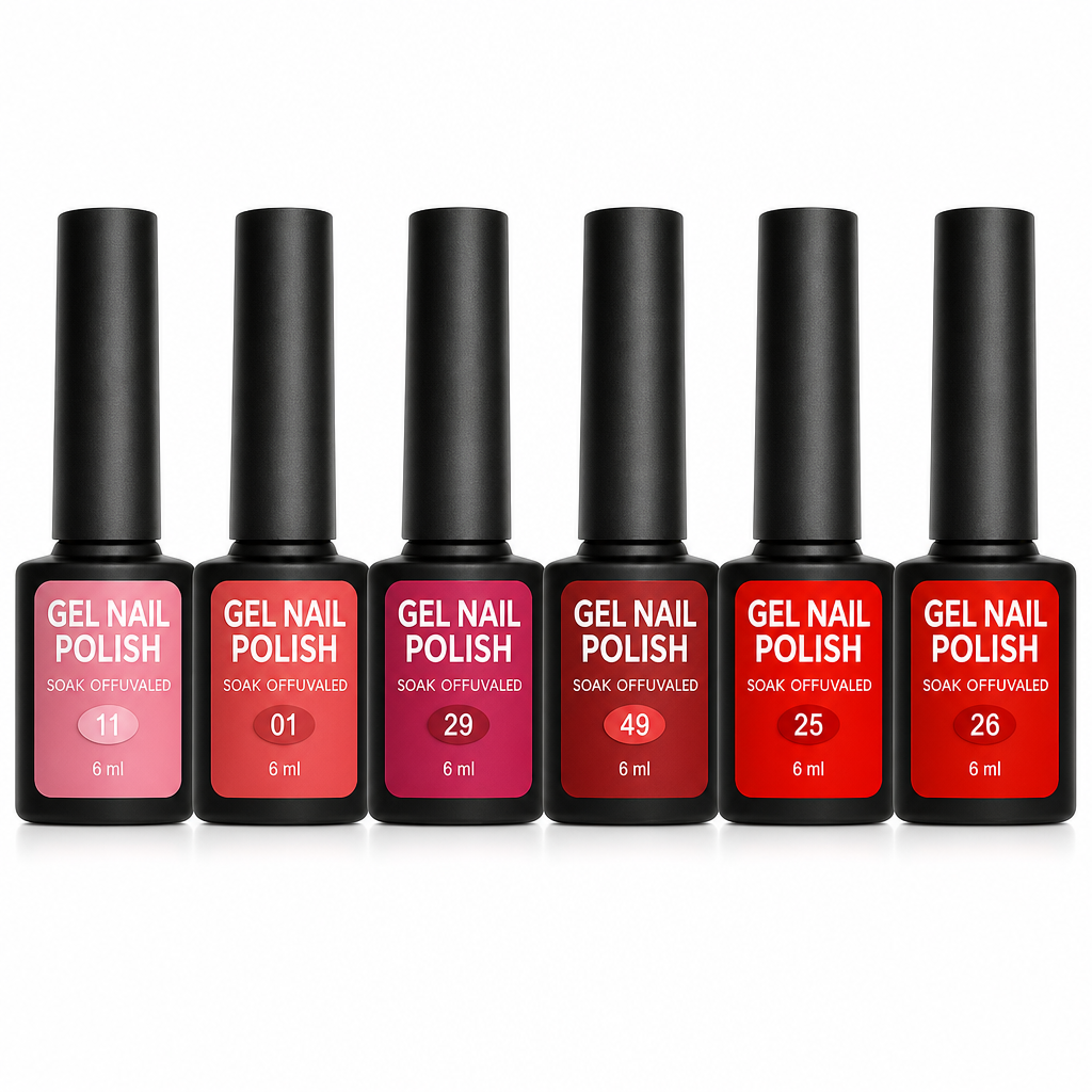 Kit Gel Unghii, 6 Culori , 6 x 6ml