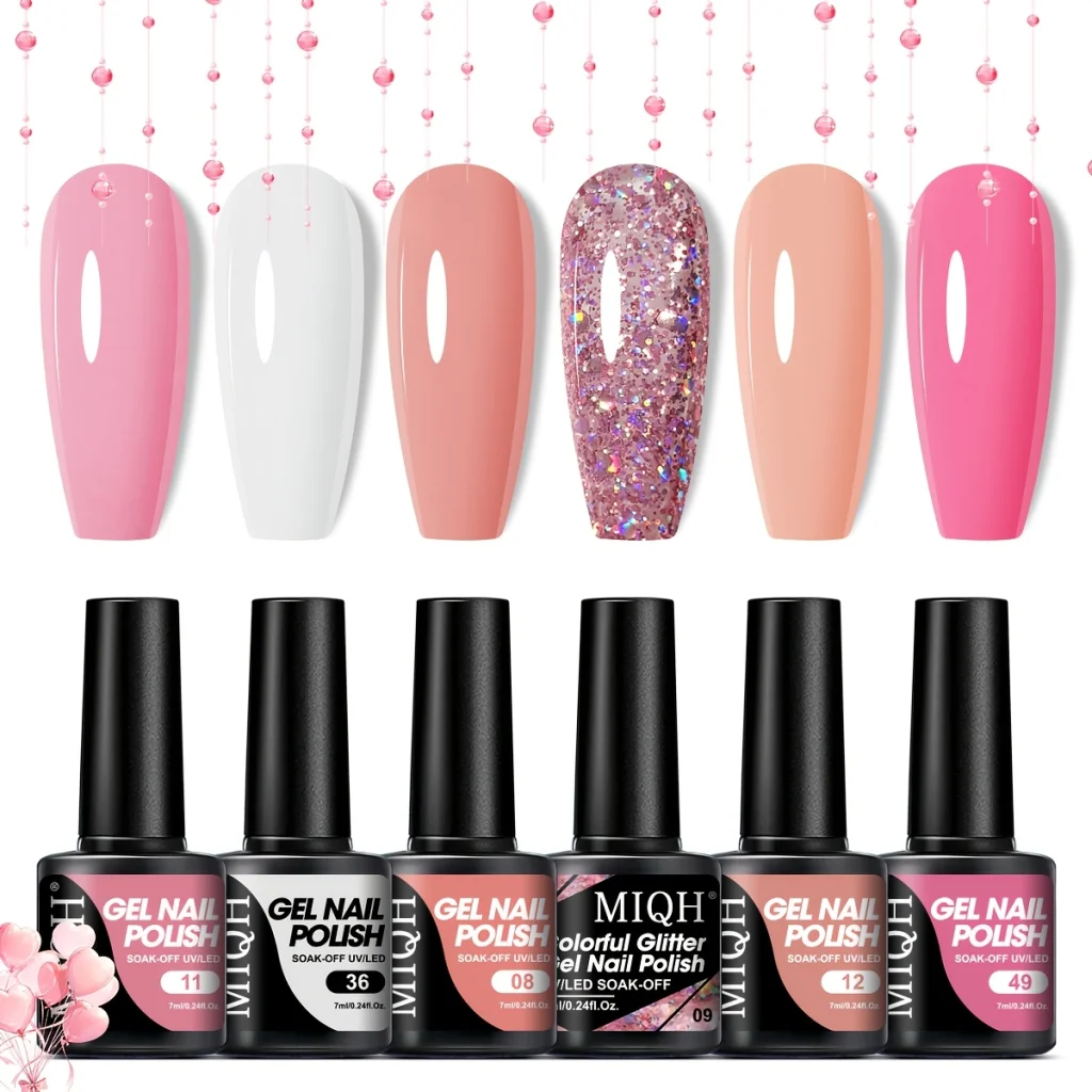 Kit Gel Unghii, 6 Culori , 6 x 6ml - imagine 2