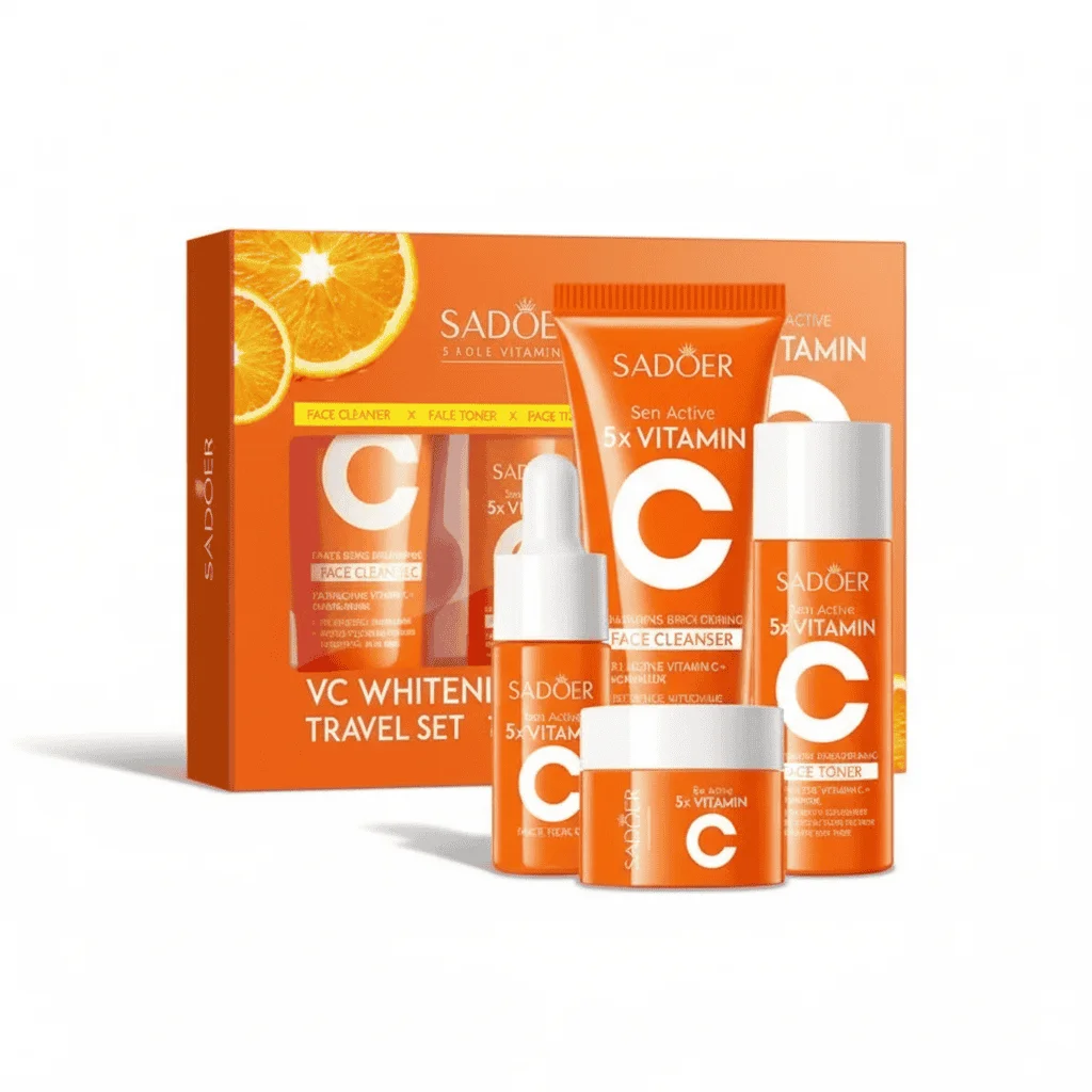Kit îngrijire față cu vitamina C, Sadoer, 4 piese