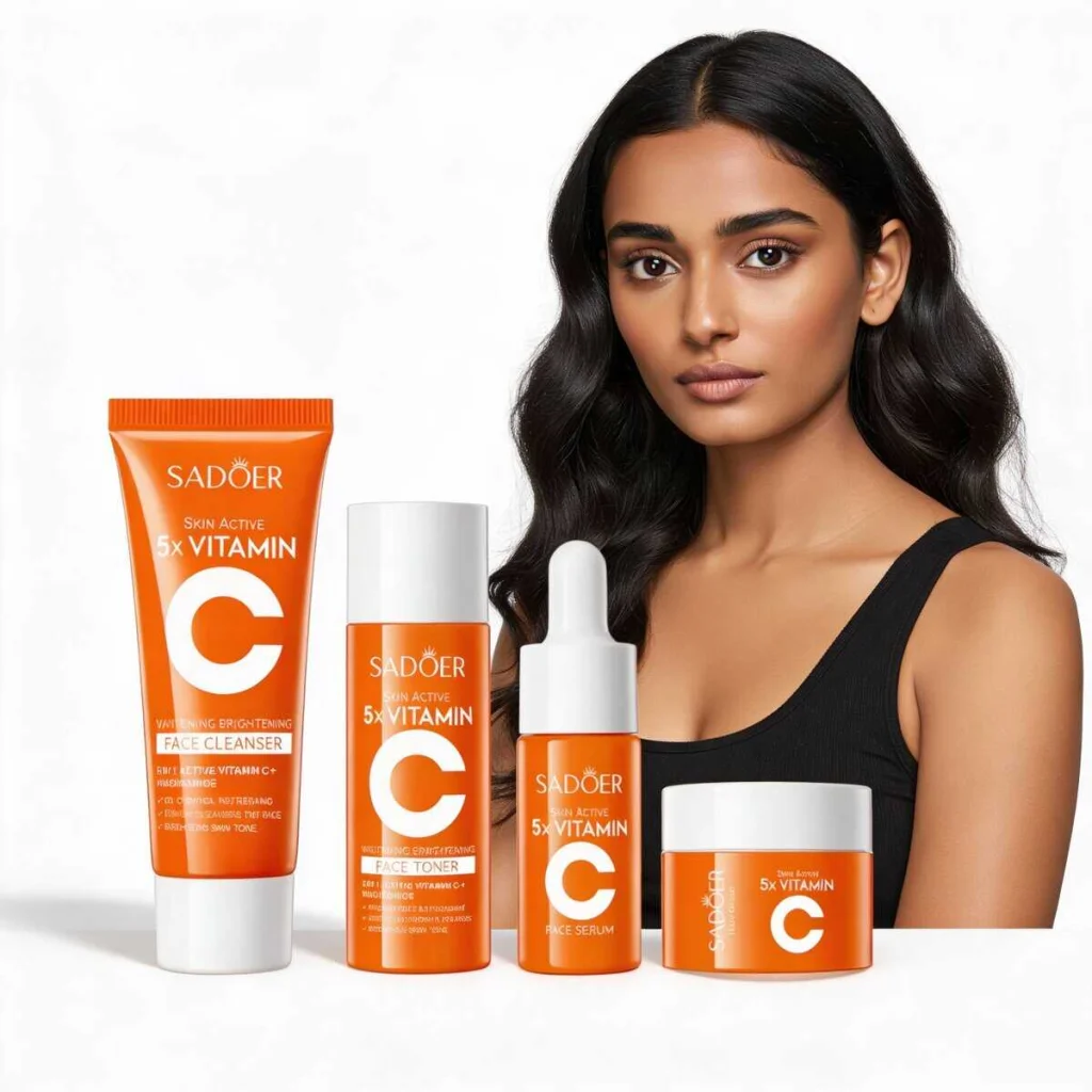Kit îngrijire față cu vitamina C, Sadoer, 4 piese - imagine 2