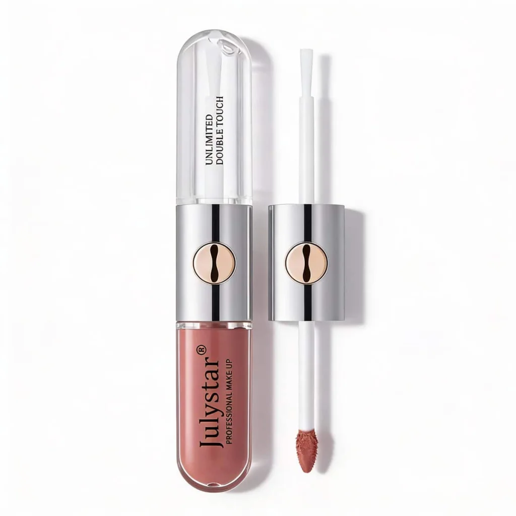 Lip Gloss, Bicolor lip, 2 in 1, Kiss Beauty, nuanta 08