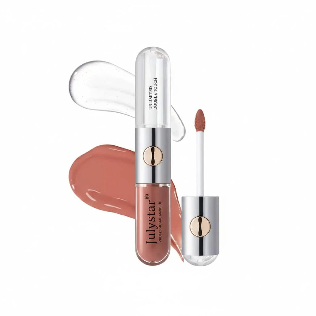 Lip Gloss, Bicolor lip, 2 in 1, Kiss Beauty, nuanta 08 - imagine 2