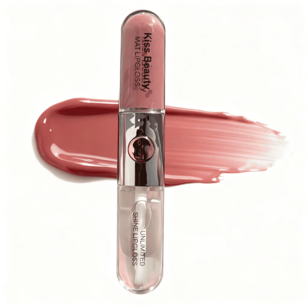 Lip Gloss, Bicolor lip, 2 in 1, Kiss Beauty,7 ml. - imagine 3