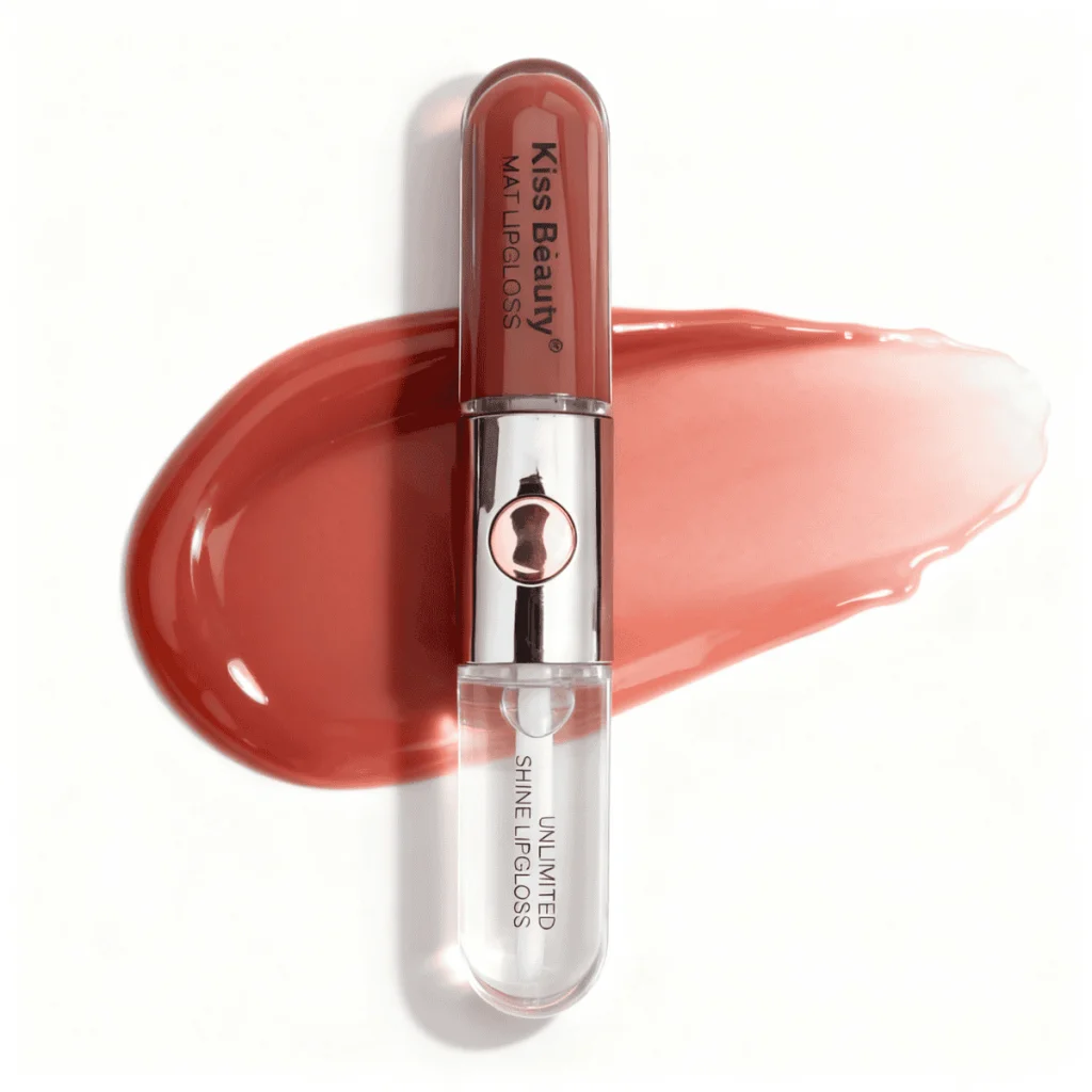 Lip Gloss, Bicolor lip, 2 in 1, Kiss Beauty,7 ml. - imagine 4
