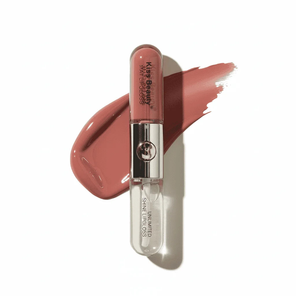 Lip Gloss, Bicolor lip, 2 in 1, Kiss Beauty,7 ml. - imagine 9