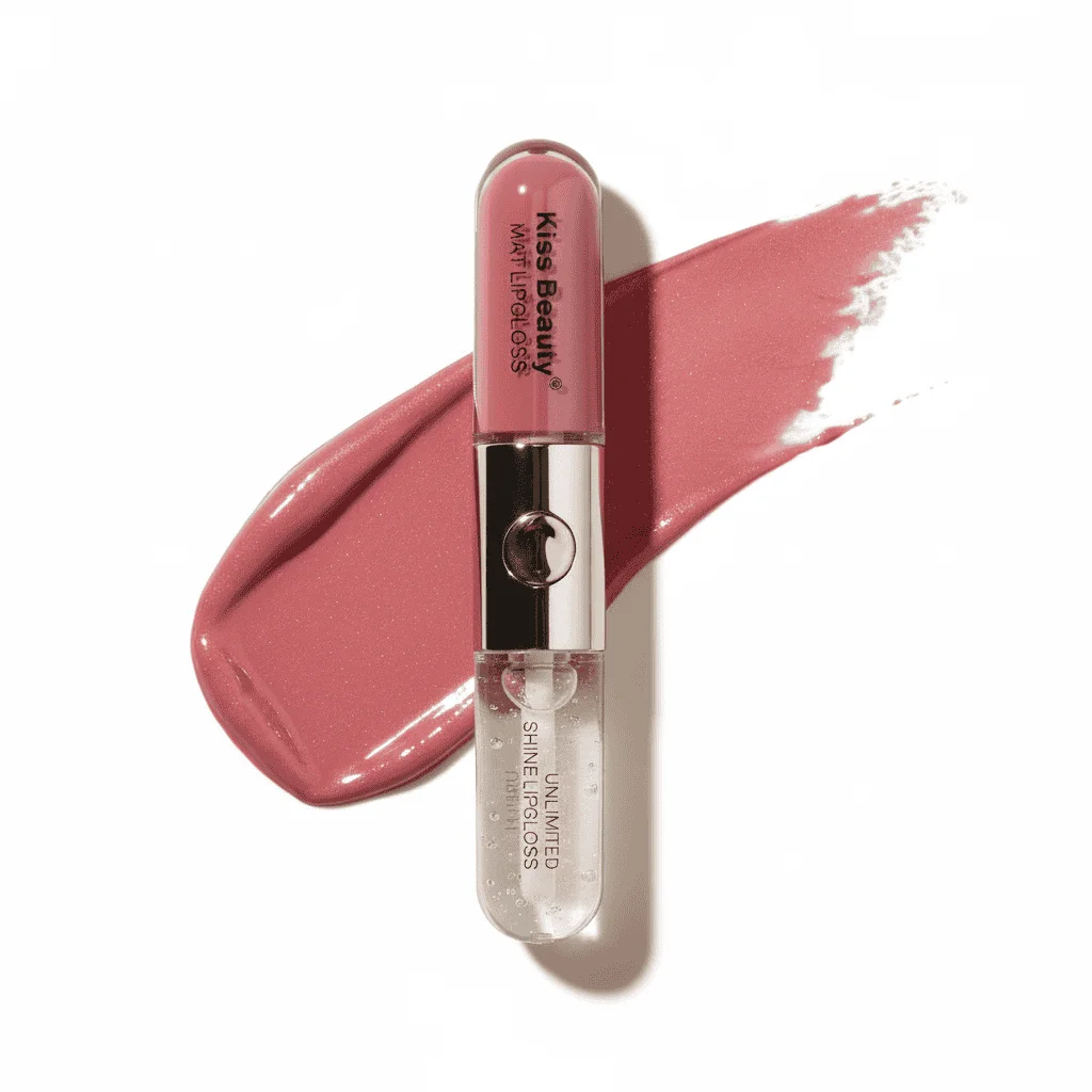 Lip Gloss, Bicolor lip, 2 in 1, Kiss Beauty,7 ml. - imagine 8