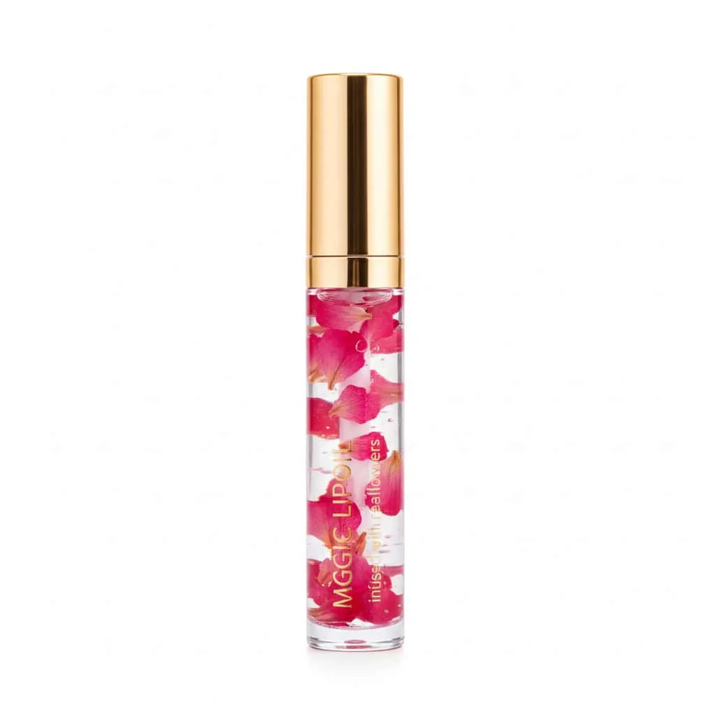 Lip oil, infuzat cu petale, Kiss Beauty, 5 ml