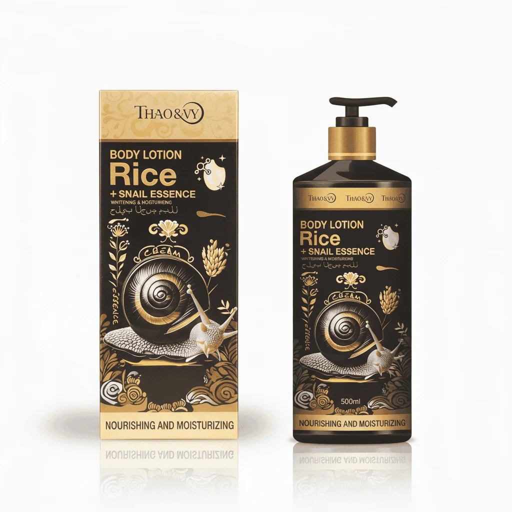Loțiune de corp cu extract de orez și esență de melc, Thao&Vy, 500 ml